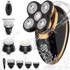 img 4 attached to 🪒 SEFON Electric Shavers for Men Bald Head - 5-in-1 5D Haircut Kit with USB Rechargeable, LED Display, and Waterproof Design