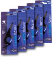 🦷 get cleaner teeth with the ooak 3-in-one flosser, 5 packs of 7pcs pack - black logo