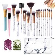 💄 ruesious 17-piece makeup brush set with bag – high-quality synthetic brushes for foundation, powder, concealers, blending eye shadows – complete face makeup brushes kit logo