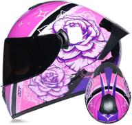 triperson motorcycle approved motorbike rose black logo