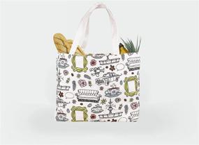 img 1 attached to 🛍️ Friends TV Show Merchandise Peephole Kitchen Eco-friendly Shopping Bags