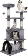 🐱 multi-level cat tree with plush condos, dangling balls, and cat tunnel - 49.6 inches logo