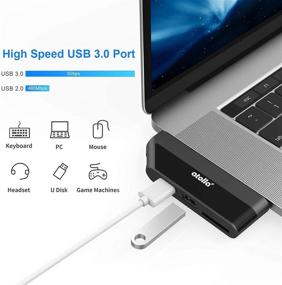 img 1 attached to 🔌 Atolla USB C Hub: Мультипортовый адаптер для MacBook Pro/Air 2020/2019/2018 с 4K HDMI, Thunderbolt 3, 100W подачей питания, USB 3.0, SD/TF картридером