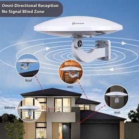 img 2 attached to 📡 Antop Outdoor HDTV Antenna - Omni-Directional Reception, 36 Degrees, 65 Miles Range with Amplifier Booster and 4G LTE Filter, Waterproof, Anti-UV - Easy Install for Outdoor, Attic, and RV Use (PL-)