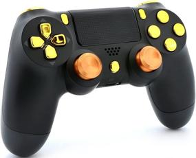 img 3 attached to 🎮 Enhanced Black/Gold PS4 Controller with Aluminum Thumbsticks, Rapid Fire FPS MOD Pack – Custom Modded Controller for Popular Shooter Games like Warzone & more (CUH-ZCT2U)