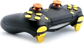 img 1 attached to 🎮 Enhanced Black/Gold PS4 Controller with Aluminum Thumbsticks, Rapid Fire FPS MOD Pack – Custom Modded Controller for Popular Shooter Games like Warzone & more (CUH-ZCT2U)