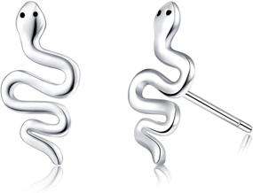 img 4 attached to 🐍 Dainty QYYGYLLR Tiny Snake Stud Earrings: Charming Animal Ear Studs for Women & Girls; Perfect Christmas or Valentine's Gift!