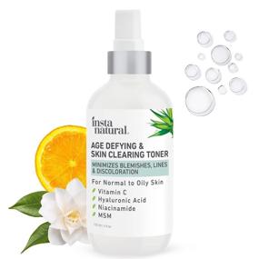 img 4 attached to 🍊 InstaNatural Vitamin C Skin Clearing Toner - Natural Anti Aging Facial Spray for Youthful Skin - with Salicylic Acid & Hyaluronic Acid - Reduces Wrinkles, Dark Spots & Fine Lines - Gentle for Sensitive Skin - 4 oz