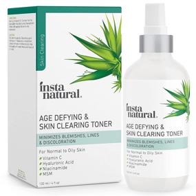 img 3 attached to 🍊 InstaNatural Vitamin C Skin Clearing Toner - Natural Anti Aging Facial Spray for Youthful Skin - with Salicylic Acid & Hyaluronic Acid - Reduces Wrinkles, Dark Spots & Fine Lines - Gentle for Sensitive Skin - 4 oz