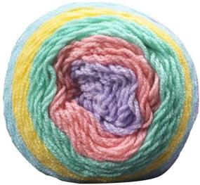 img 2 attached to 🧶 Wextile Acrylic Multicolor Self Striping Yarn - Big Cakes: A Wonderful Knitting Roll for Crochet & Knitting, 350 Meters 380 Yards per Ball (#15)