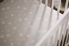 img 2 attached to 👶 Premium Quality 2-Pack Crib Sheet Set in 100% Jersey Cotton for Baby Girl and Baby Boy - Tan Drawn Star Design by Ely's & Co.