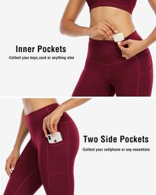 img 2 attached to 🩲 CHRLEISURE High Waisted Yoga Biker Shorts for Women: Pockets, Tummy Control, & Workout Spandex Shorts