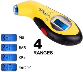 img 3 attached to SAFELIFE Digital Tire Pressure Gauge 150 PSI 4 Settings With Backlit LCD And Non-Slip Grip (Yellow)