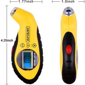 img 1 attached to SAFELIFE Digital Tire Pressure Gauge 150 PSI 4 Settings With Backlit LCD And Non-Slip Grip (Yellow)