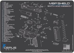 img 1 attached to 🔧 Cerus Gear M&P Shield Schematic Promat in Charcoal Gray/Cerus Blue, 12x17 inches