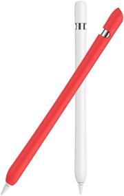 img 4 attached to ✏️ Delidigi 2 Pack Soft Silicone Case for Apple Pencil 1st Gen - Red+White