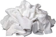 🧦 white recycled sweatshirt cloth rags - 25 lb. bag by buffalo industries (10484pb) logo