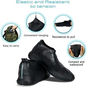 img 2 attached to 👞 LEGELITE Reusable Silicone Waterproof Shoe Covers with Zipper: Durable No-Slip Shoe Protectors for Men, Women, and Kids