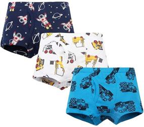 img 1 attached to 🩲 Cotton Underwear 6 Pack: Boys' Toddler Kids Boxer Briefs Shorts - Comfortable & Durable