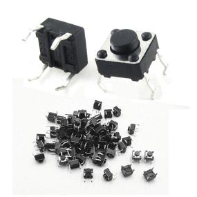 img 3 attached to 💪 Получите надежное качество с DAOKI 100Pcs Tact Button Switch 6X6X4 для промышленных электрических приложений