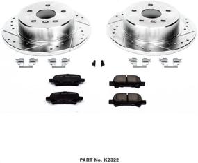 img 1 attached to Улучшите производительность вашего автомобиля с Power Stop K2322 задний набор тормозных колодок из углеродного волокна Z23.