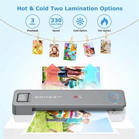 img 2 attached to 📚 4 in 1 Thermal Laminator Machine with 20 Laminating Pouches - A4 Portable Laminator for Home School Office, Includes Paper Trimmer and Corner Rounder - 9 Inches Personal Laminator