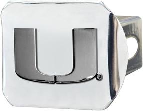 img 4 attached to 🏈 FANMATS NCAA Miami Hurricanes Chrome Hitch Cover: Show off your team spirit in style!