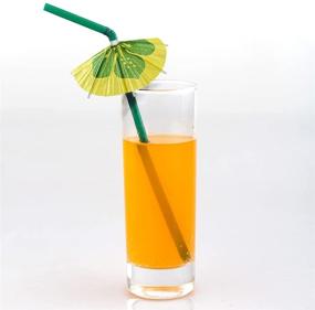 img 4 attached to Set of 24 Vibrant Cocktail Parasol Umbrella Straws