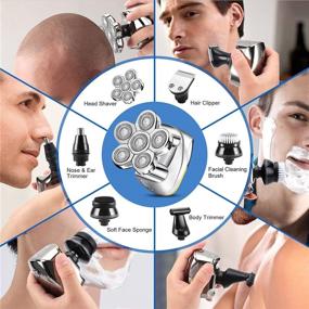 img 3 attached to Gold Line Electric Head Shaver: Ultimate Wet and Dry Bald Men's Razor - Waterproof and Rechargeable Grooming Kit