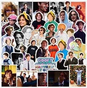 img 4 attached to Matthew Gray Gubler Stickers Laptop Criminal Minds Stickers Waterproof Skateboard Snowboard Car Bicycle Luggage Decal 50Pcs Pack (Matthew Gray Gubler)