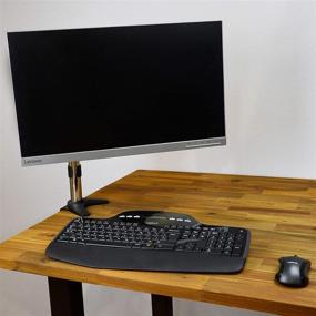 img 1 attached to 🖥️ Gladiator Joe Monitor Arm/Mount VESA Bracket Adapter: Compatible with Lenovo L24q-10, L24q-20, L24i-10, L24i-20 | Laser Cut | Made 100% in North America