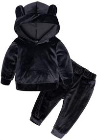 img 4 attached to Little Boys' Clothing Sets: Hooded Pullover Outfits by MYGBCPJS