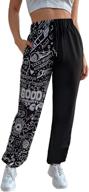 👖 wdirara women's graphic print joggers with elastic waistband - casual long sweatpants for great comfort logo