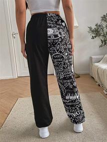 img 3 attached to 👖 WDIRARA Women's Graphic Print Joggers with Elastic Waistband - Casual Long Sweatpants for Great Comfort