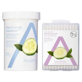 img 4 attached to 👀 Almay Longwear & Waterproof Eye Makeup Remover Pads and Oil Free Makeup Eraser Sticks – Pack of 2 (120 Pads Each) + Bonus 24 Sticks, 5.6 oz