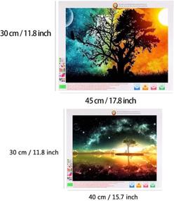 img 3 attached to 🌟 HaiMay 2 Pack DIY 5D Diamond Painting Kits - Stunning Starry Sky Rhinestone Art for Dreamy Wall Decoration