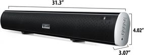 img 1 attached to 🔊 GOgroove Bluetooth 2.1 Sound Bar Home Theater Speaker with Built-in Subwoofer & Wall Mounting Kit - Designed for Enhanced Compatibility with Samsung, VIZIO, Sony and Other HD, 4K, & Smart TVs