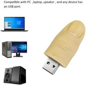 img 1 attached to 👍 LEIZHAN Cute USB Flash Drive Character Thumb Drive for Kids Students Gift Pendrive - 16GB, Thumb Shape