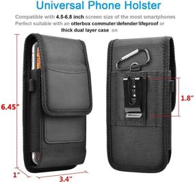 img 3 attached to Tiflook Phone Holster for Moto E6 G Power G Stylus G Fast G7 Power G7 Play G7 Plus G6 Z4 Z3 – Heavy Duty Rugged Nylon Cell Phone Pouch Belt Holder Case with Belt Clip & Belt Loop, Black