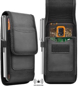 img 4 attached to Tiflook Phone Holster for Moto E6 G Power G Stylus G Fast G7 Power G7 Play G7 Plus G6 Z4 Z3 – Heavy Duty Rugged Nylon Cell Phone Pouch Belt Holder Case with Belt Clip & Belt Loop, Black