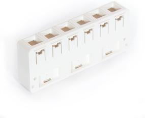 img 2 attached to 📦 6 Port RJ45 Surface Mount Box in White - InstallerParts (Box Only) - Includes Mounting Pad and Screw