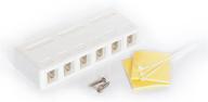 📦 6 портовая розеточная коробка rj45 на поверхность в белом цвете - installerparts (только коробка) - в комплекте планка для монтажа и винт логотип
