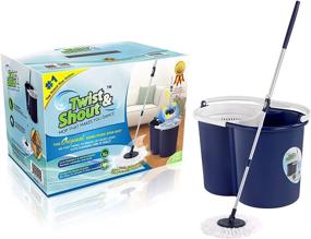 img 4 attached to 🧹 Twist and Shout Mop: Award Winning Hand Push Spin Mop with Lifetime Warranty - Includes 2 Microfiber Mopheads
