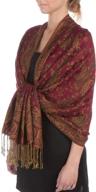 sakkas double jacquard paisley pashmina: chic women's scarves & wraps logo