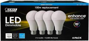 img 4 attached to Efficient and Versatile Feit 💡 Dimmable Daylight 4 Pack Replacement Lights