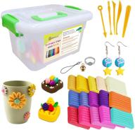 🎨 complete polymer clay kit with 50 vibrant colors, 19 crafting tools, and 25 jewelry making accessories - safe, nontoxic, and easy diy baking clay blocks by genround logo