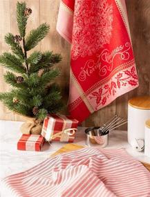 img 2 attached to 🎄 DII Vintage Christmas Collection Dishtowel Set, 18x28", Trim the Tree, 2 Piece - Enhance Your Holiday Kitchen Decor