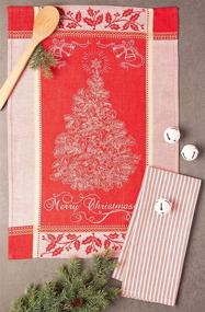 img 1 attached to 🎄 DII Vintage Christmas Collection Dishtowel Set, 18x28", Trim the Tree, 2 Piece - Enhance Your Holiday Kitchen Decor