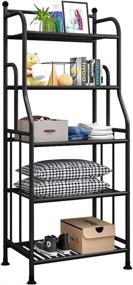 img 4 attached to 📦 Forthcan Metal Shelving Unit Storage Shelves Organizer Rack for Kitchen Living Room Laundry, 5 Tier - Black