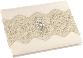 img 3 attached to 📔 Luxurious Lillian Rose Gold Lace Vintage Ivory Satin Wedding Guest Book (GB810 G): Elegant Keepsake for Memorable Moments, 8.75 x 6 Inch